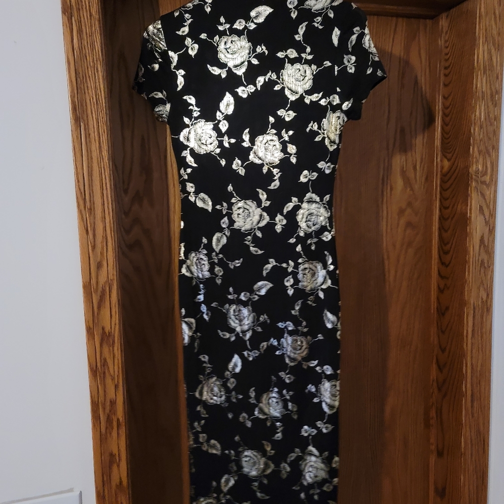 Black and Rose Gold Bodycon Dress
